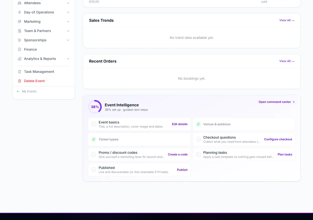 The readiness panel of a draft event